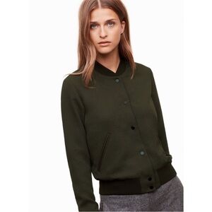 Aritzia Wilfred  Black Poussin Bomber Jacket S